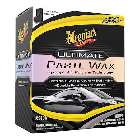 Meguiars Meguiar, s Ultimate Paste Wax - Long-Lasting, Easy to Use Synthetic Wax - 8oz G210608